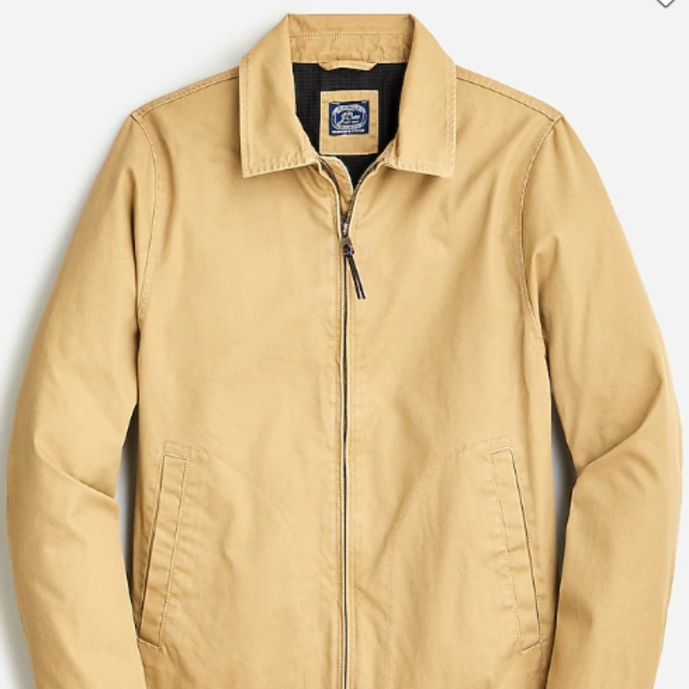 NWT J Crew Khaki Harrington jacket in cotton twill SMALL
